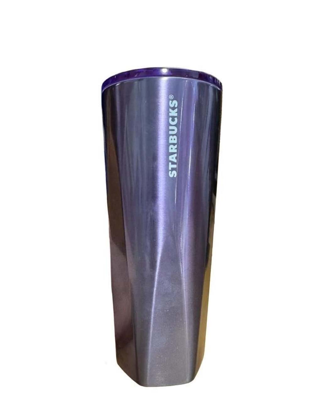 Starbucks 24oz 2022 Lilac Silver Graduate Ombré Angles Geometric SS Tumbler